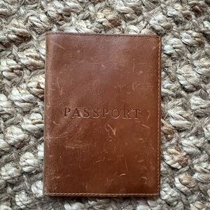 Brown Leather Passport Holder
